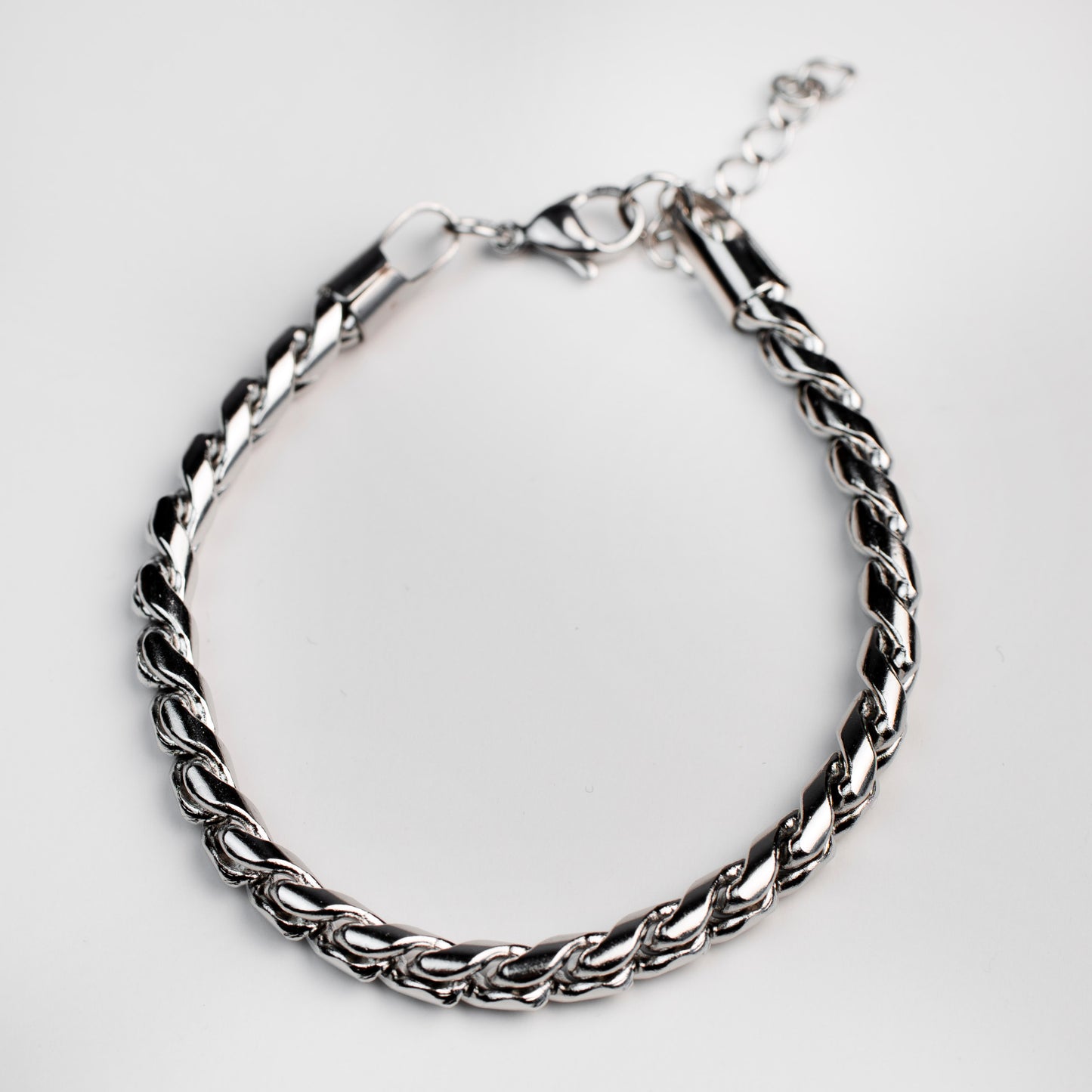 Silver Twisted Rope Bracelet
