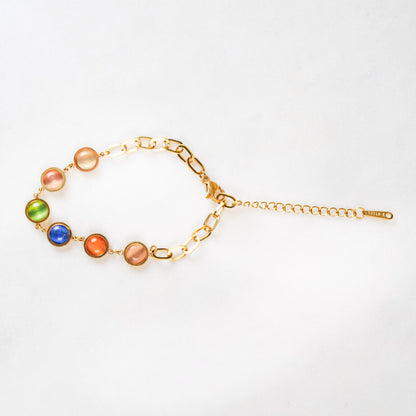 Golden Gemstone Harmony Bracelet