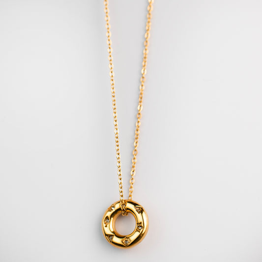 Celestial Halo Pendant Necklace