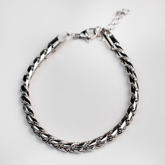 Silver Twisted Rope Bracelet