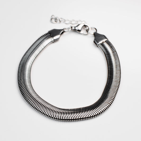 Silver Herringbone Bracelet