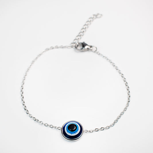 Silver Guardian Eye Bracelet
