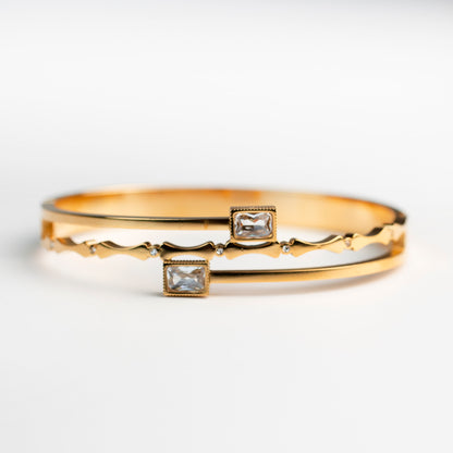 Golden Elegance Duo Bracelet Set