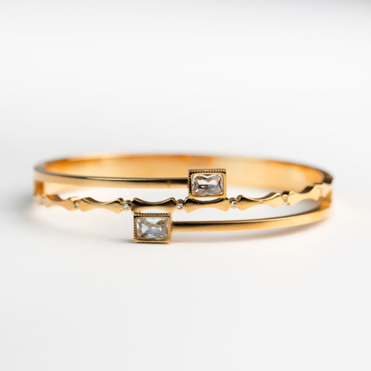 Golden Elegance Duo Bracelet Set