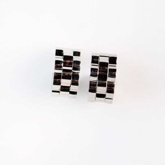 Titan Crest curved earrings