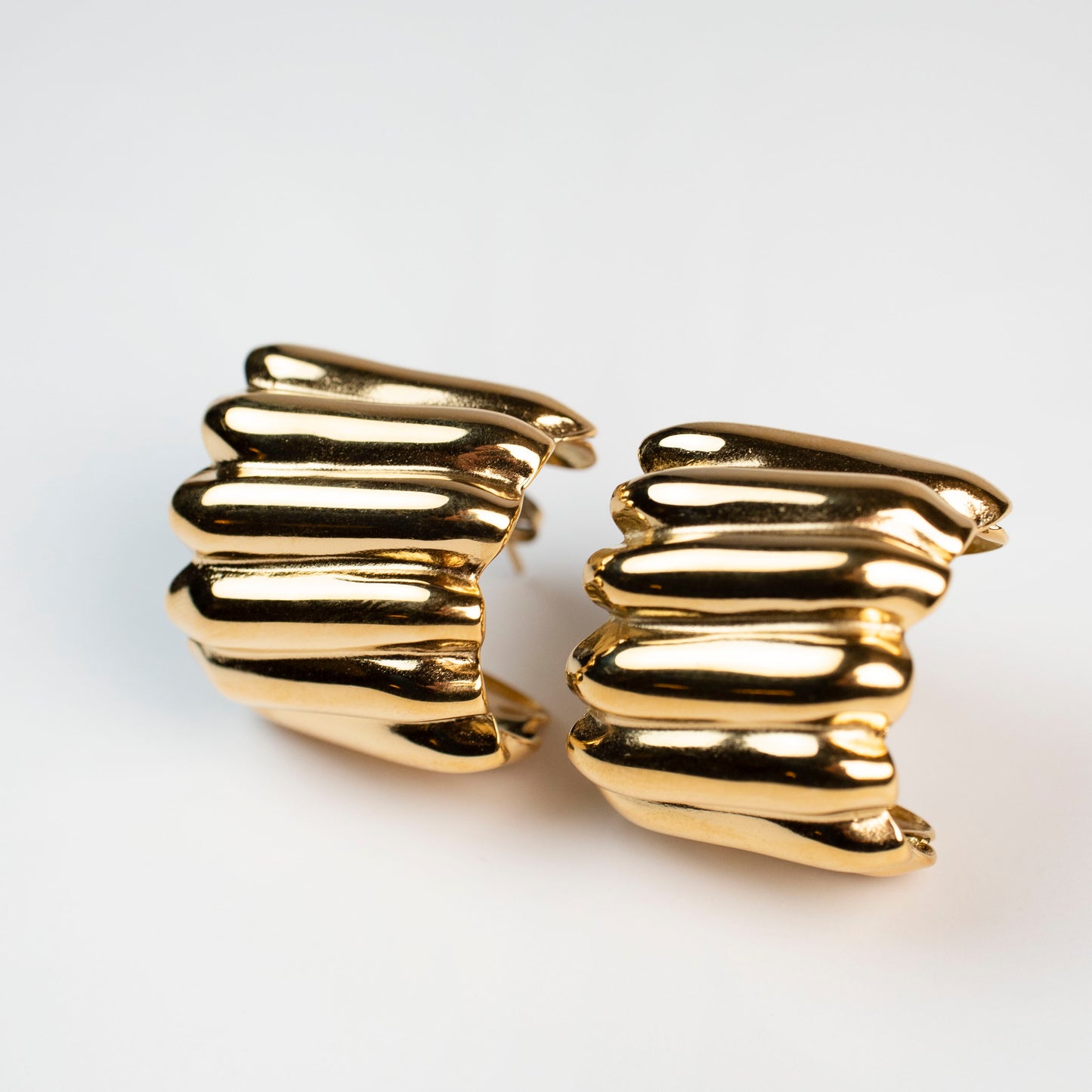 Titan Crest Curved Earring