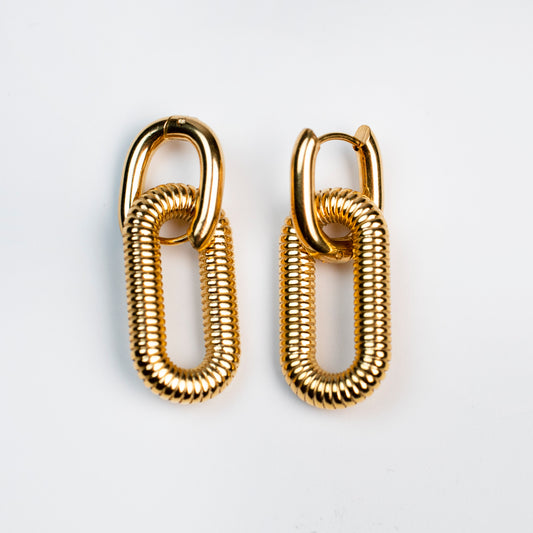 Golden Interlace Hoops