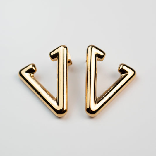 Golden Vertex Hoops