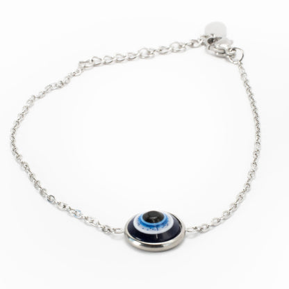 Silver Guardian Eye Bracelet