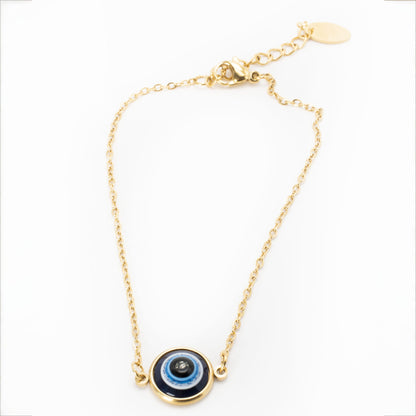 Silver Guardian Eye Bracelet