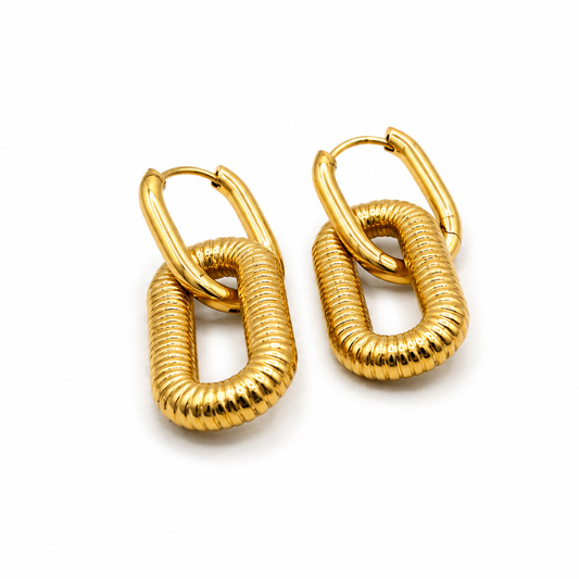 Linked Form Earrings