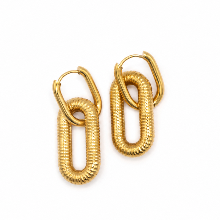 Linked Form Earrings